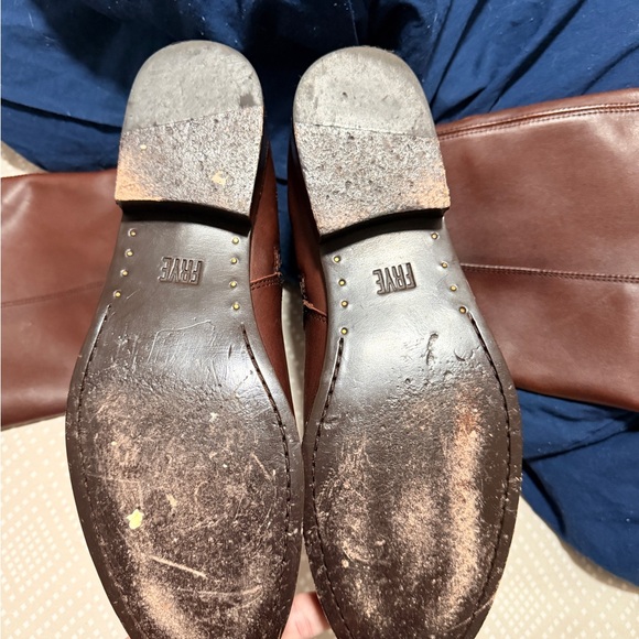 Frye Brown Leather Tall, Knee Boots - Picture 9 of 10